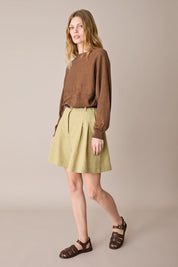 Maglia relaxed in lino e cotone