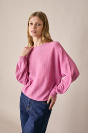 Maglia relaxed in lino e cotone