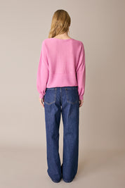 Maglia relaxed in lino e cotone