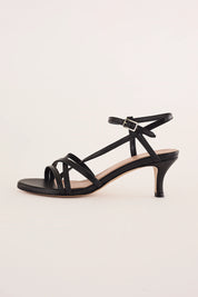 Ankle-strap heeled sandals 5 cm
