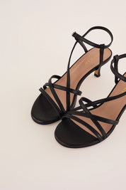 Ankle-strap heeled sandals 5 cm