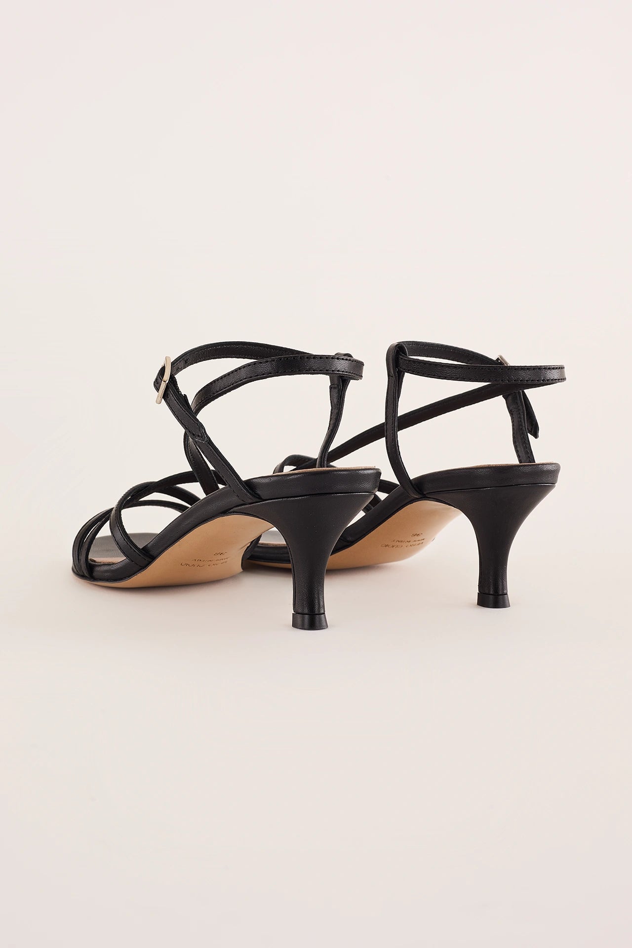 Ankle-strap heeled sandals 5 cm