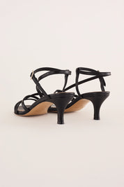 Ankle-strap heeled sandals 5 cm