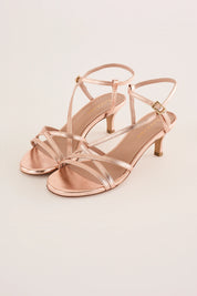 Ankle-strap heeled sandals 5 cm