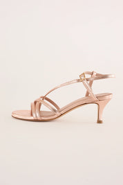 Ankle-strap heeled sandals 5 cm