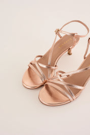 Ankle-strap heeled sandals 5 cm