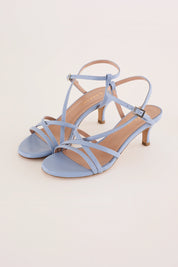 Ankle-strap heeled sandals 5 cm