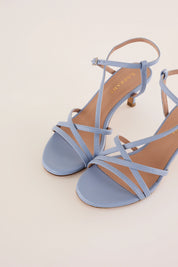 Ankle-strap heeled sandals 5 cm