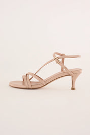 Ankle-strap heeled sandals 5 cm