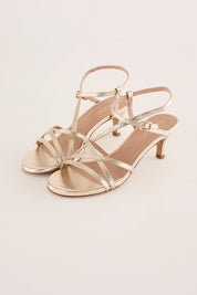 Ankle-strap heeled sandals 5 cm