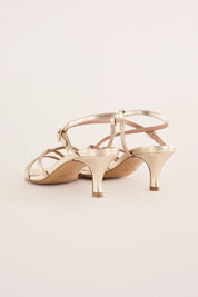 Ankle-strap heeled sandals 5 cm