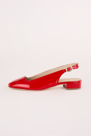 Square neckline slingback