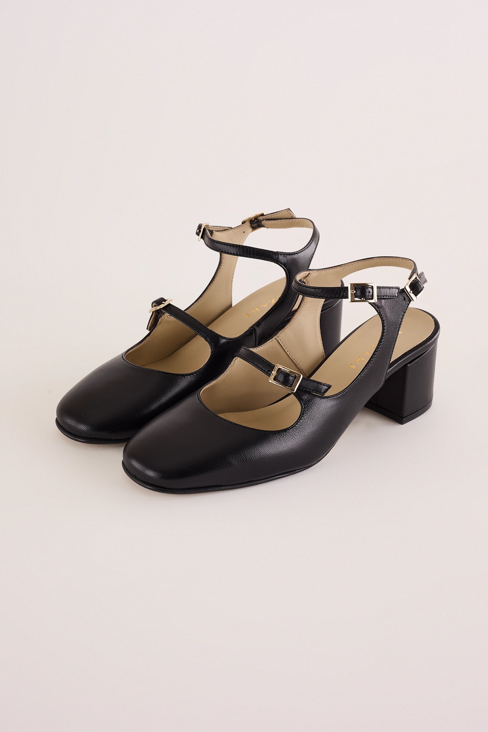 Slingback con tacco 5 cm e doppio laccetto