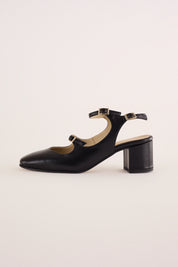 Slingback con tacco 5 cm e doppio laccetto
