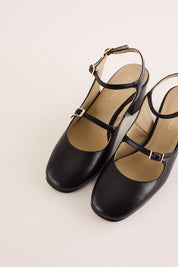Slingback con tacco 5 cm e doppio laccetto