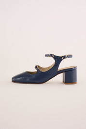 Slingback con tacco 5 cm e doppio laccetto