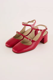 Slingback con tacco 5 cm e doppio laccetto