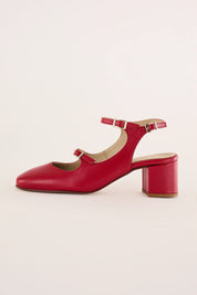 Slingback con tacco 5 cm e doppio laccetto