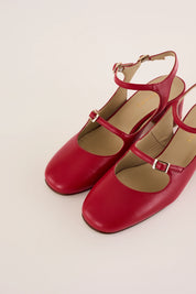 Slingback con tacco 5 cm e doppio laccetto
