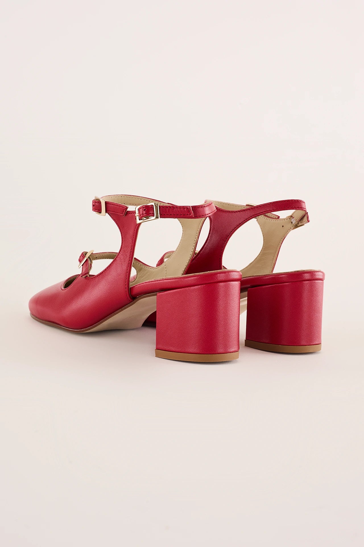 Slingback con tacco 5 cm e doppio laccetto