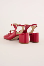 Slingback con tacco 5 cm e doppio laccetto