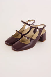 Slingback con tacco 5 cm e doppio laccetto