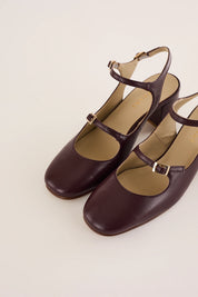 Slingback con tacco 5 cm e doppio laccetto