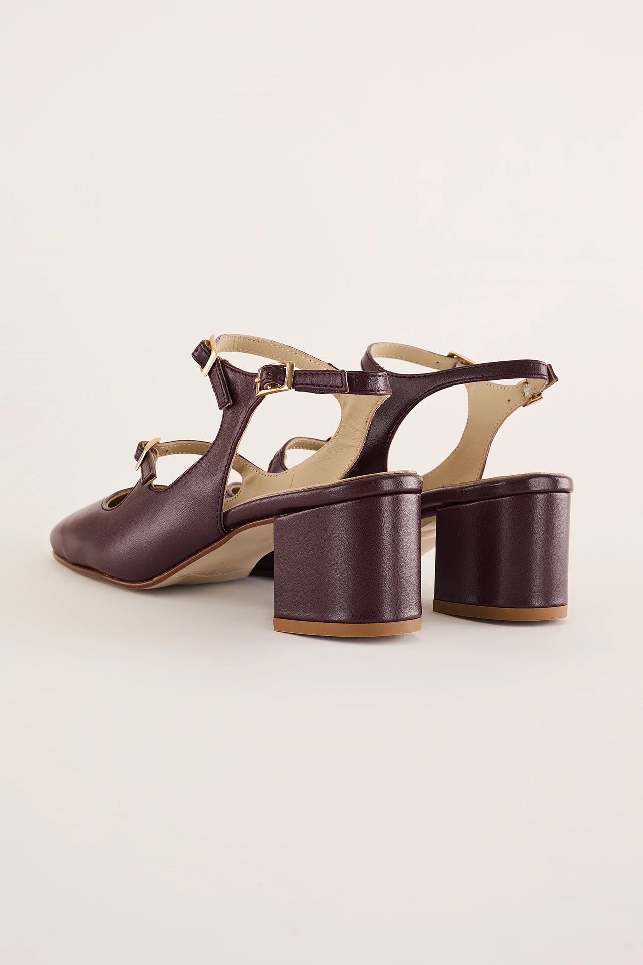 Slingback con tacco 5 cm e doppio laccetto