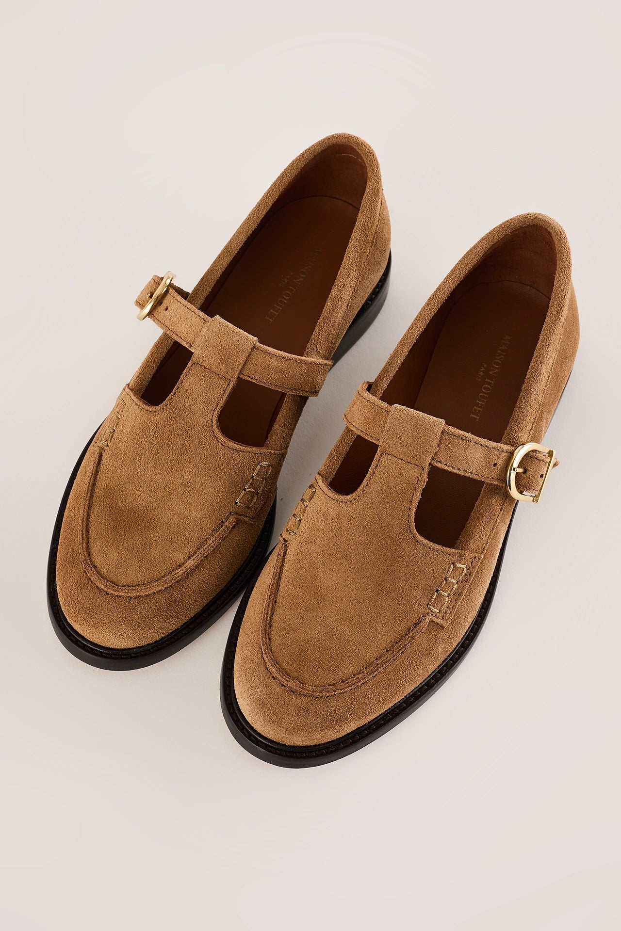 Mocassini T-bar scamosciati – Maison Toufet