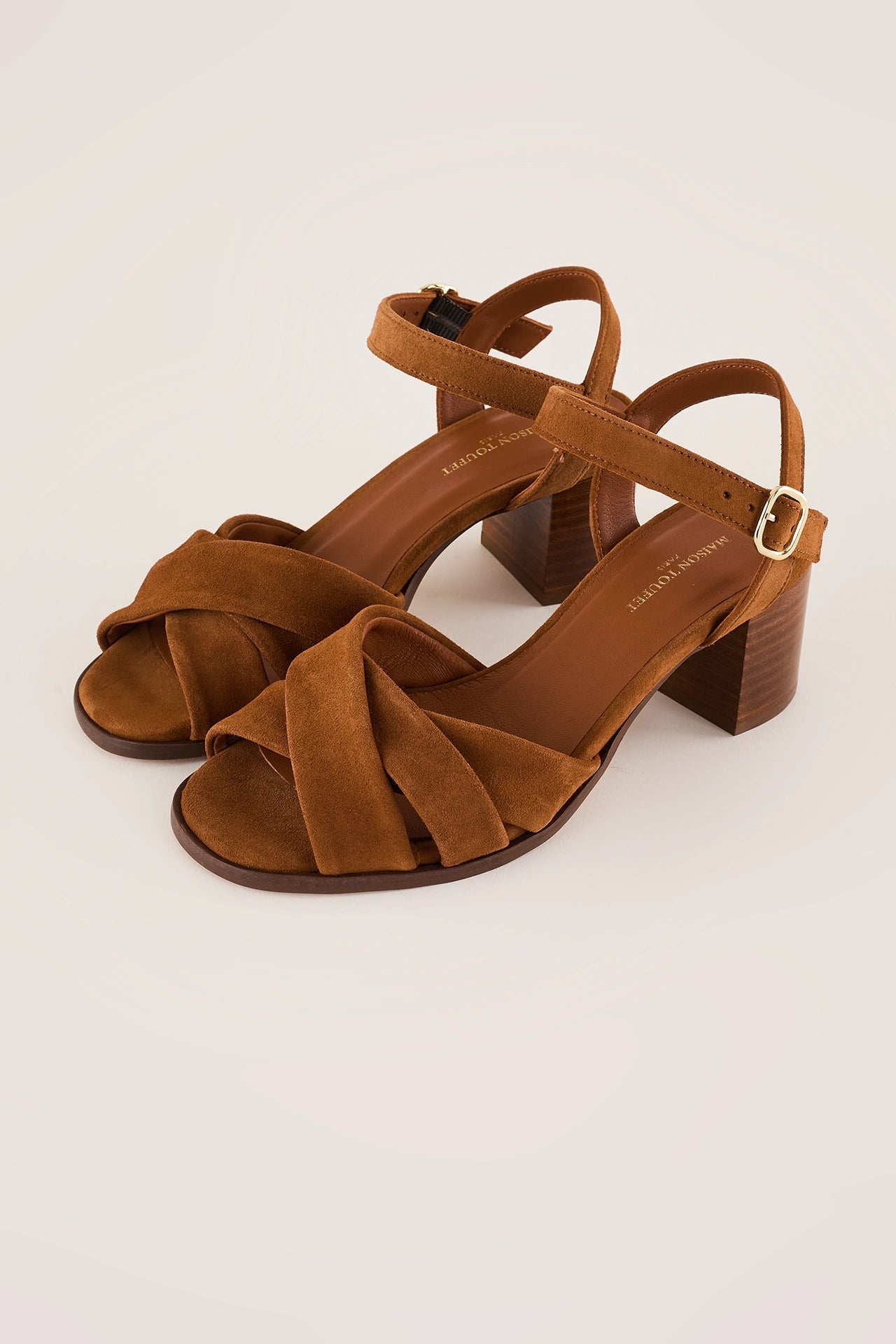 Sandali con tacco largo – Maison Toufet