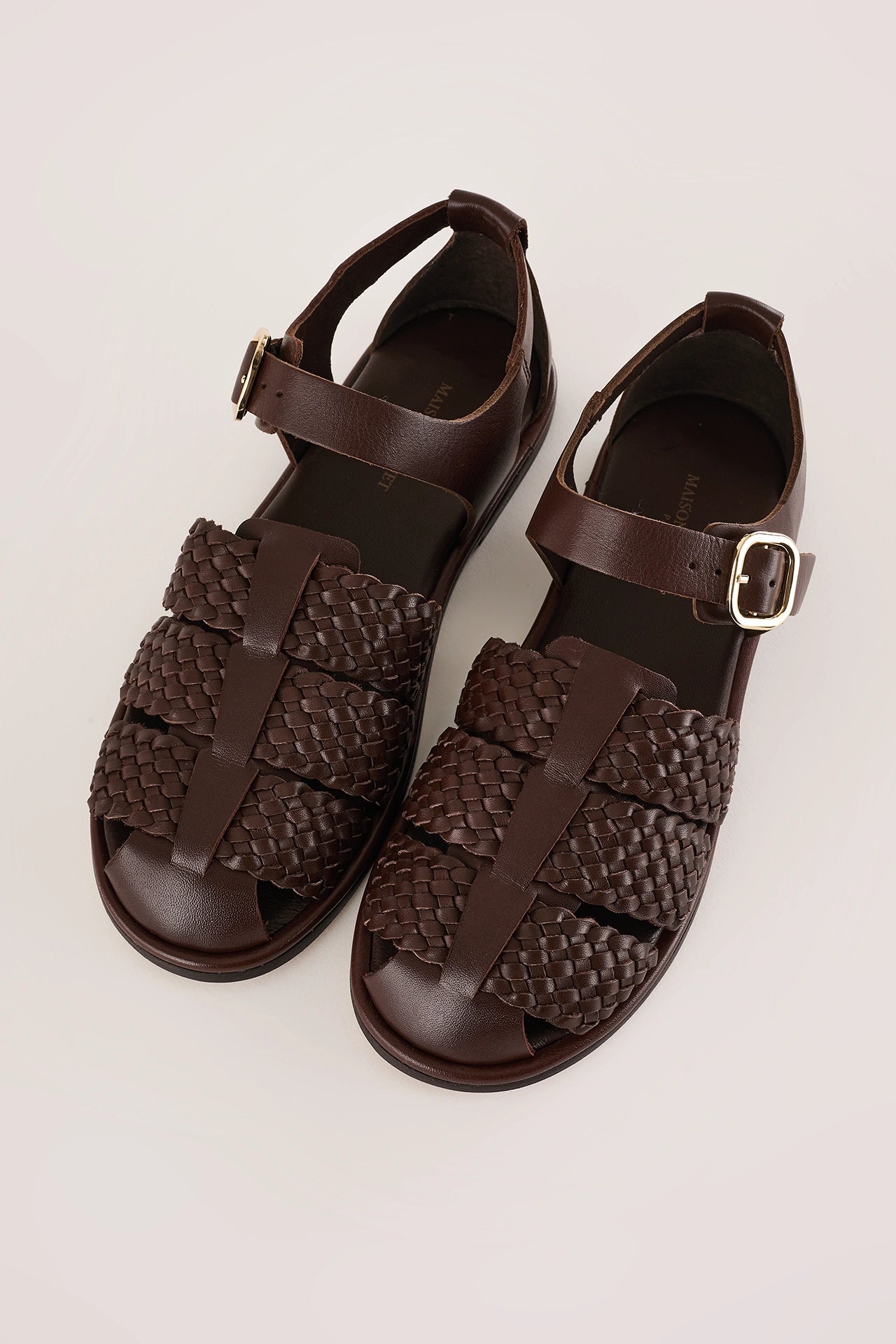 Sandali in pelle intrecciata – Maison Toufet
