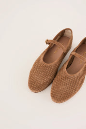 Woven leather Mary Janes
