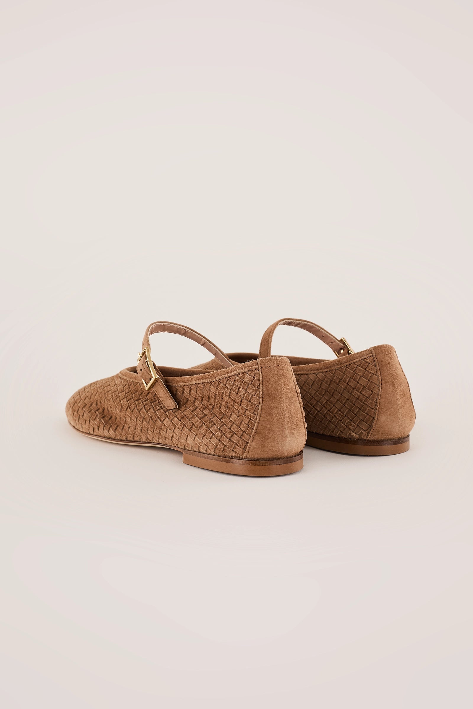 Woven leather Mary Janes