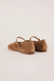 Woven leather Mary Janes