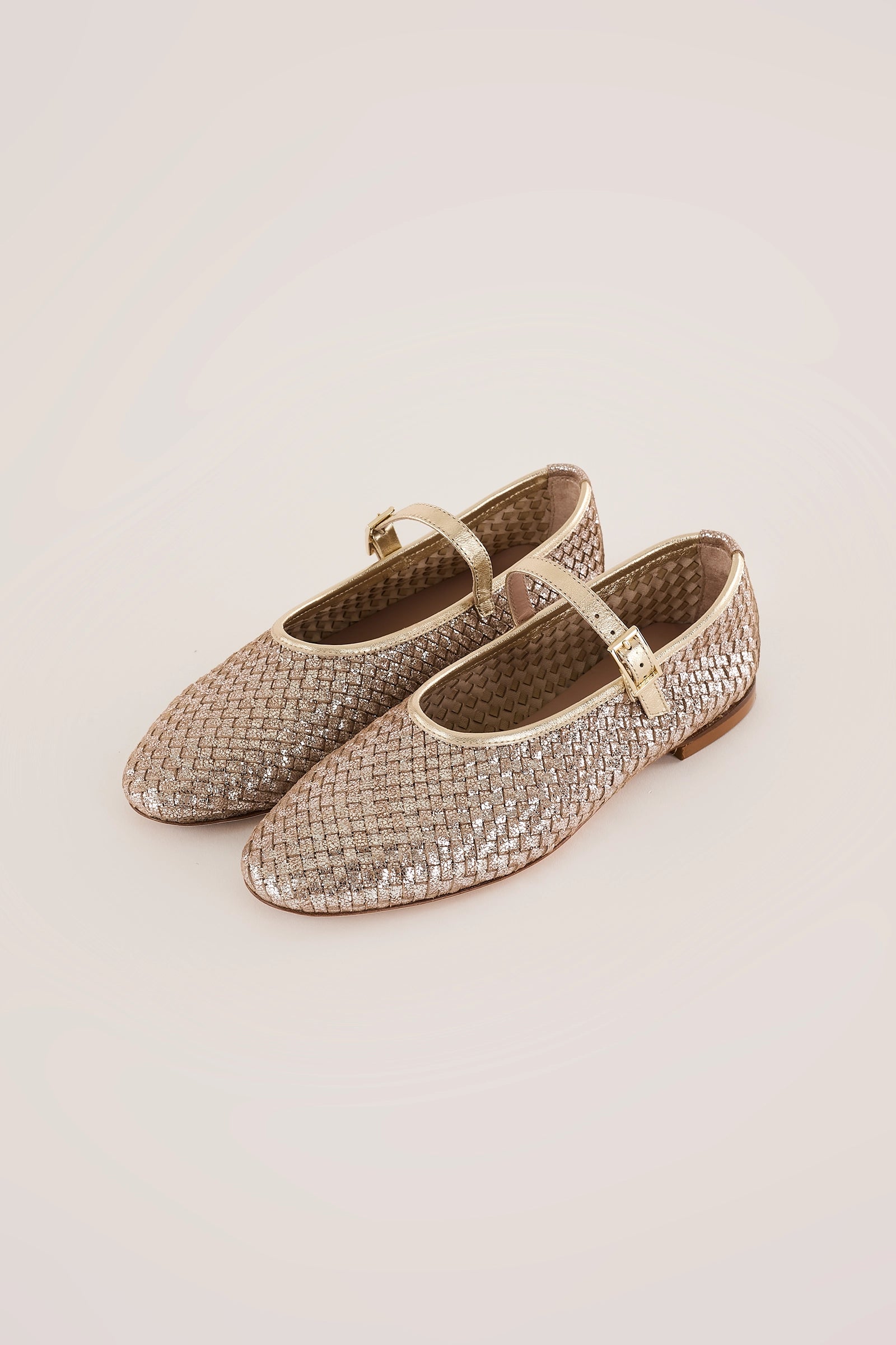 Mary Jane in pelle intrecciata