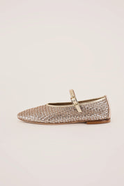 Woven leather Mary Janes