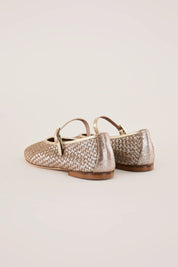 Woven leather Mary Janes