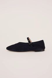 Woven leather Mary Janes
