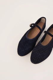 Woven leather Mary Janes
