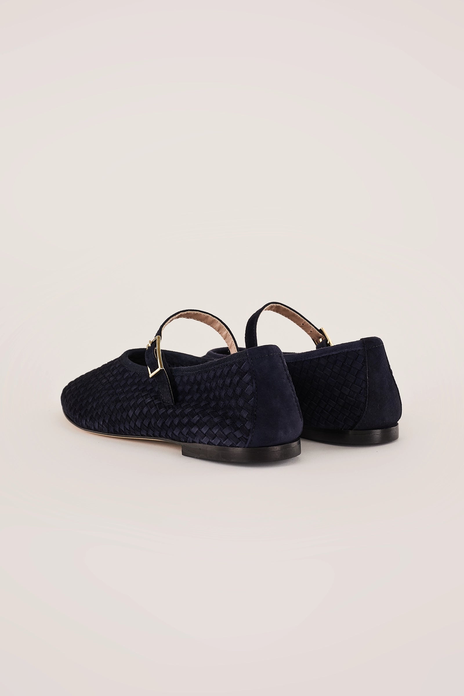 Woven leather Mary Janes