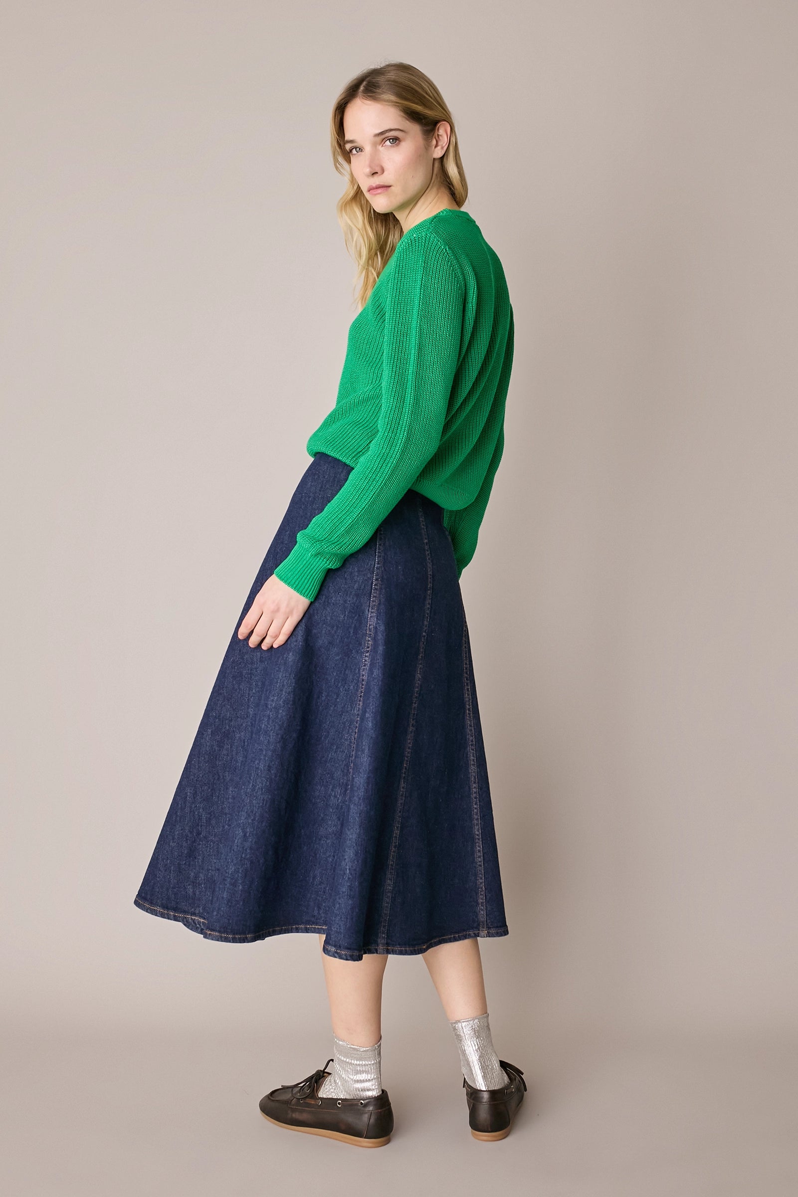 Gonna lunga in denim