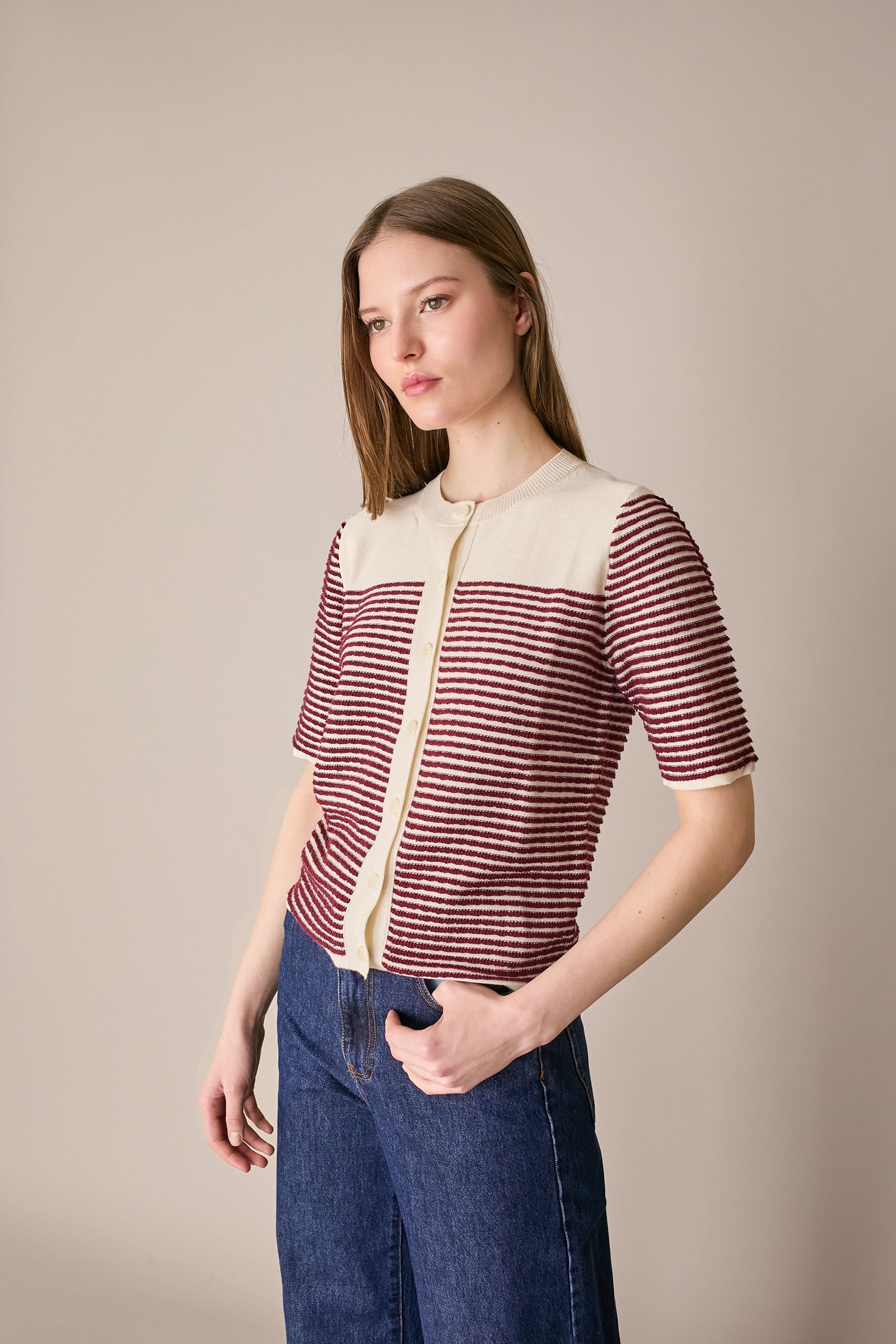 Cardigan a maniche corte