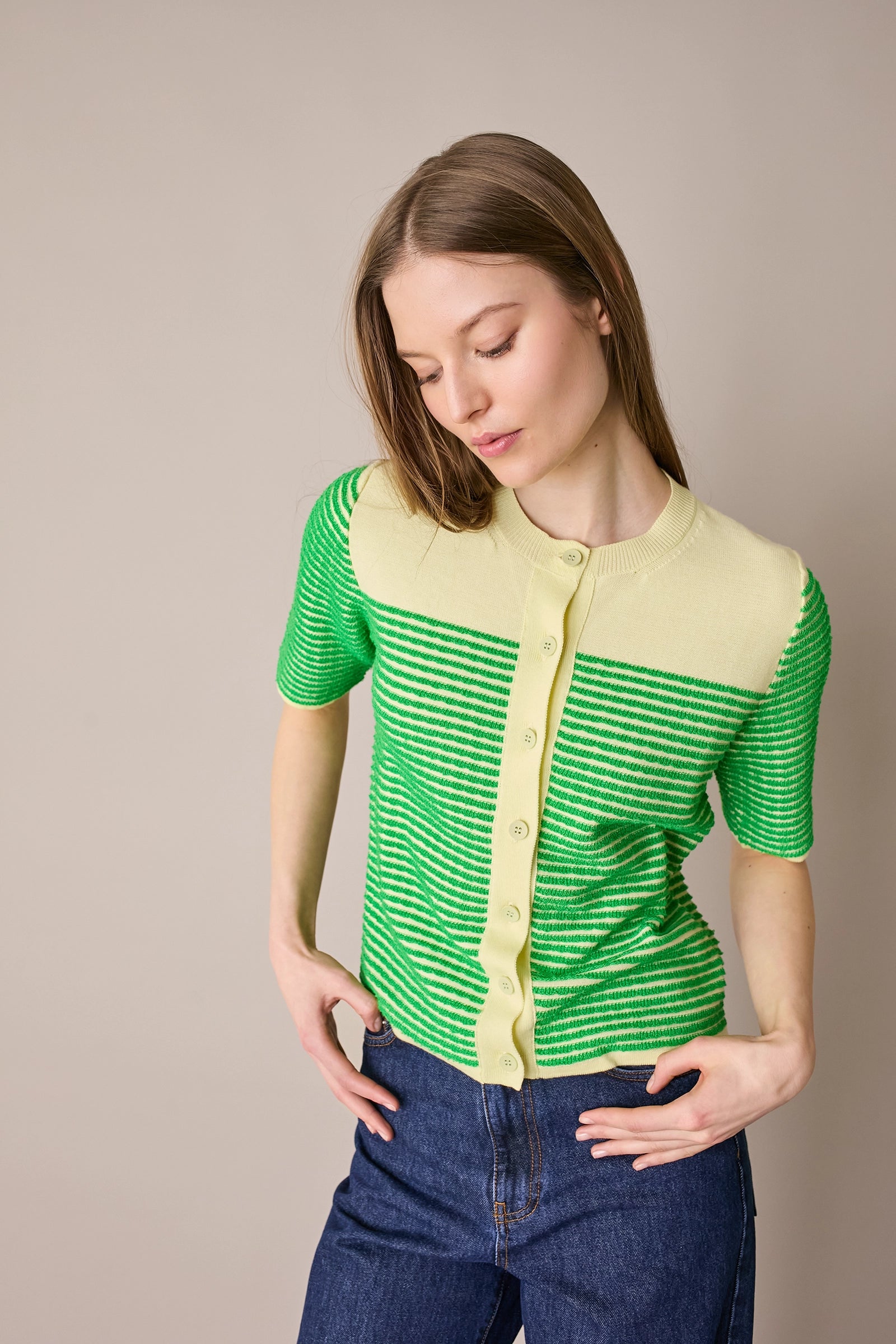 Cardigan a maniche corte