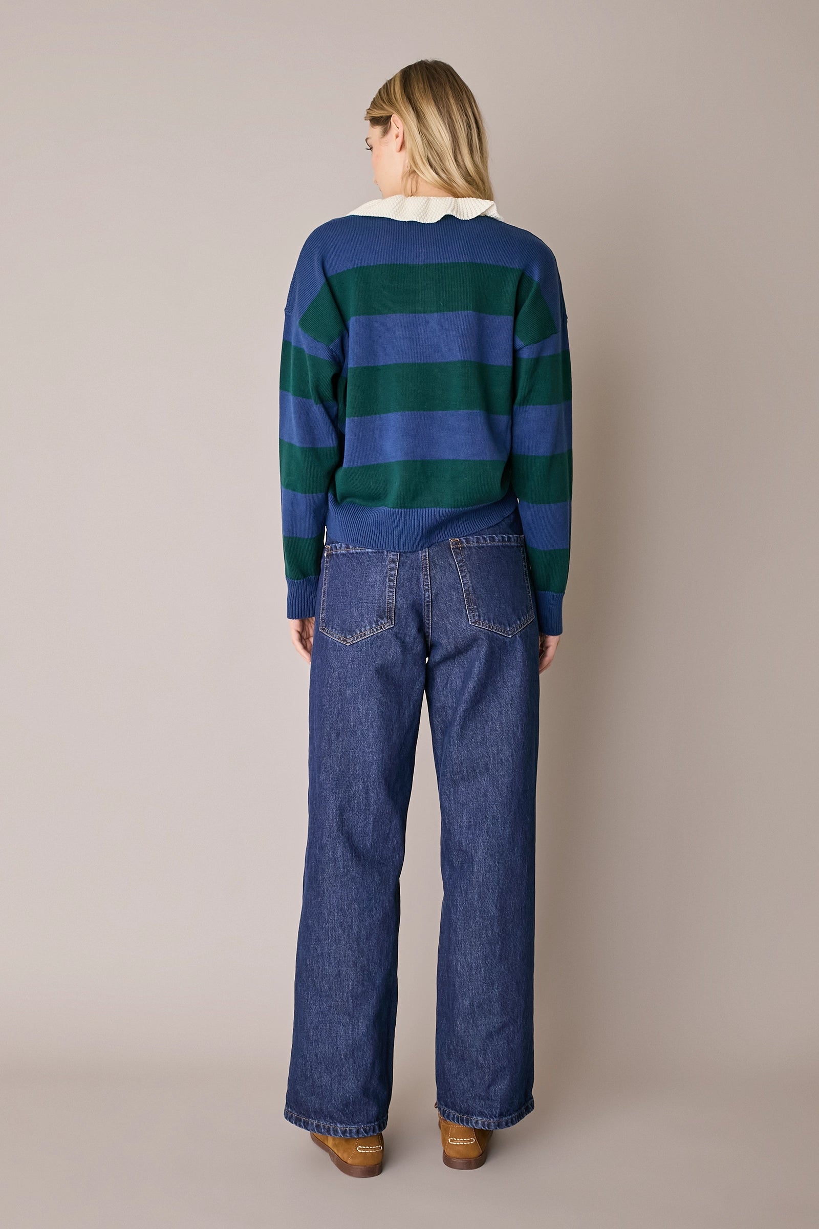 Polo rugby con colletto ondulato