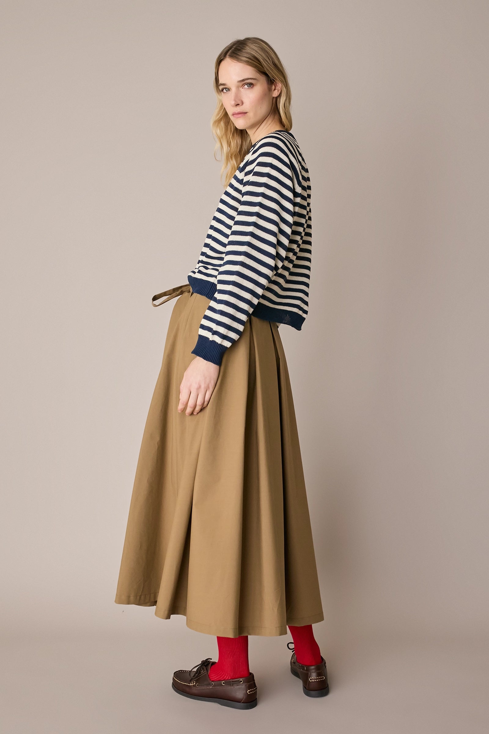 Maglia girocollo a righe