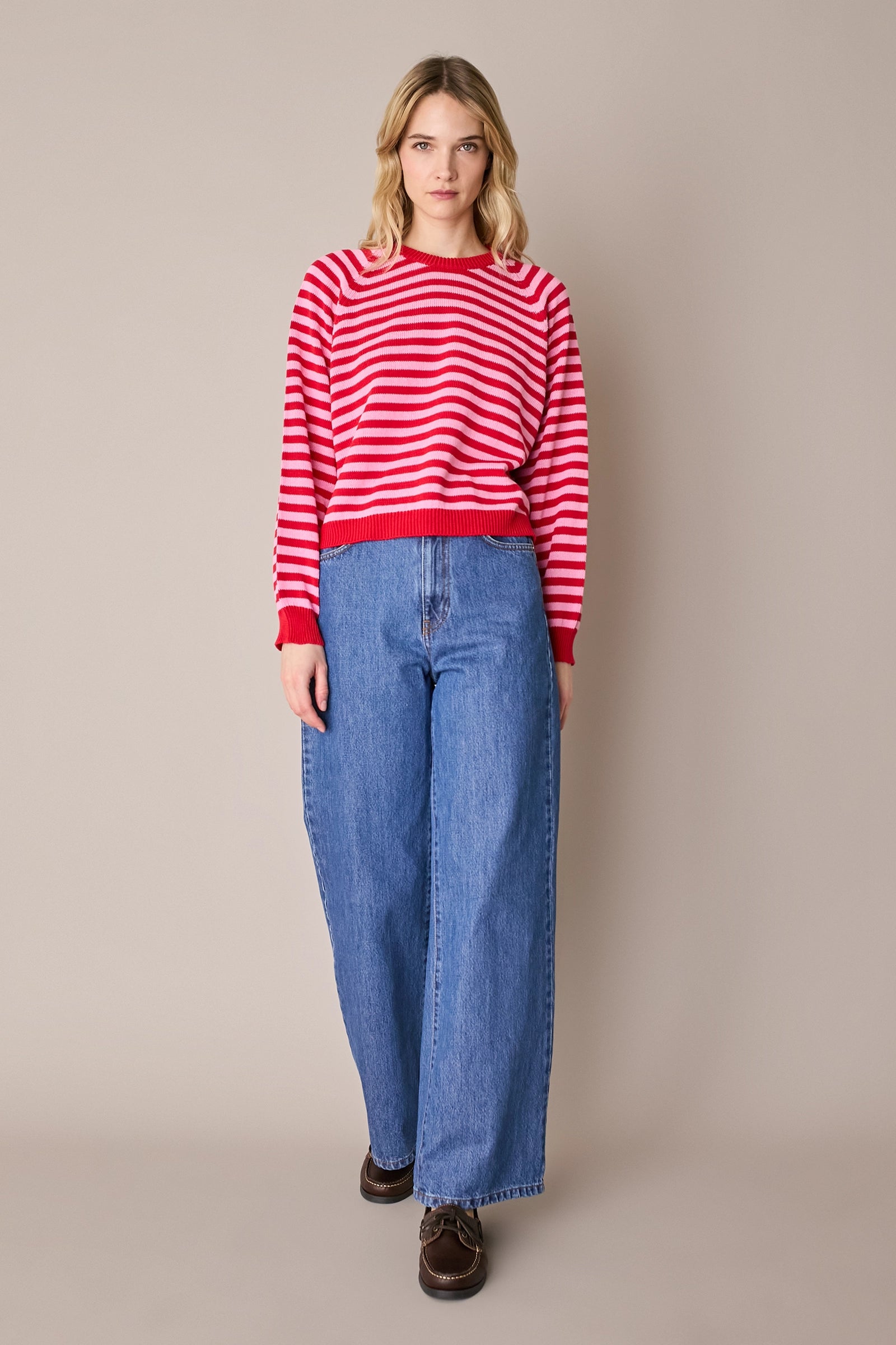 Maglia girocollo a righe