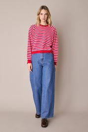 Maglia girocollo a righe