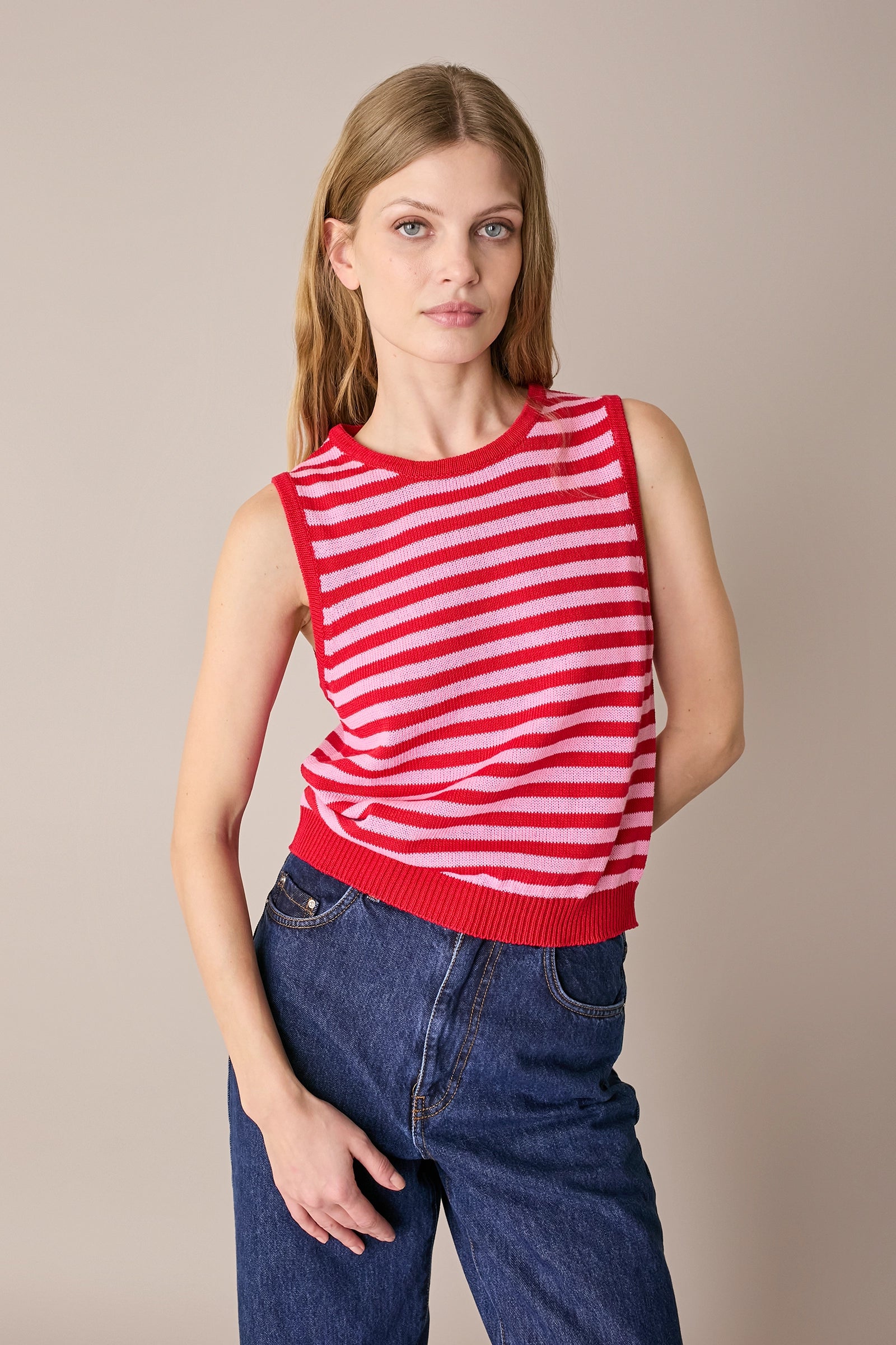 Striped cotton top
