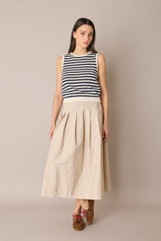 Top a righe in cotone