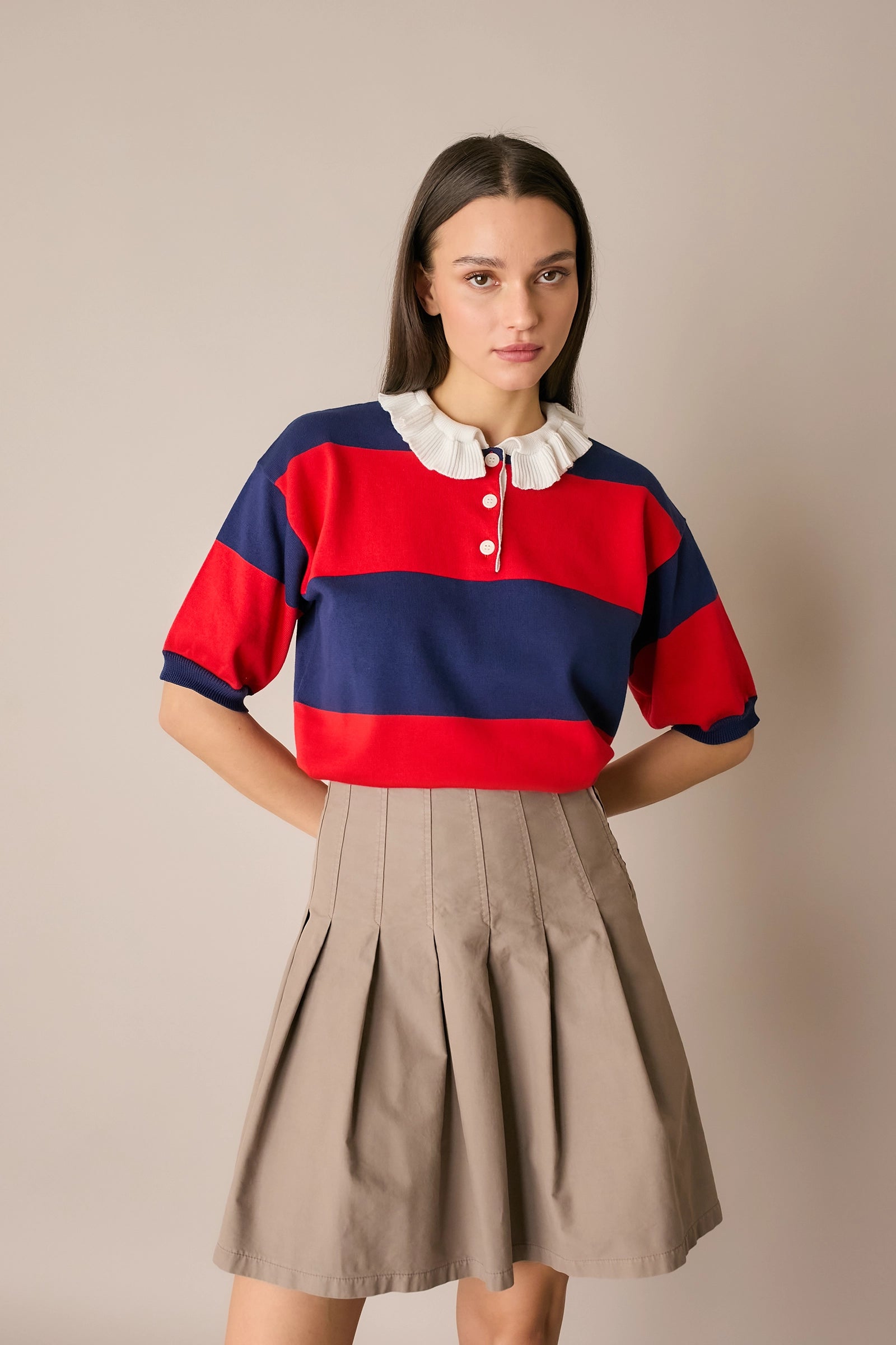 Short-sleeve rugby polo